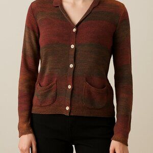 Barbara Who? Vintage Painted Ombré Knit Cardigan